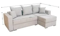 Colțar Extensibil Claudia XXS Bonell Gri- Lemon 05 Interschimbabil