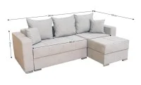 Colțar Extensibil Claudia XXS Memory Gri - Lemon 05 Interschimbabil 1