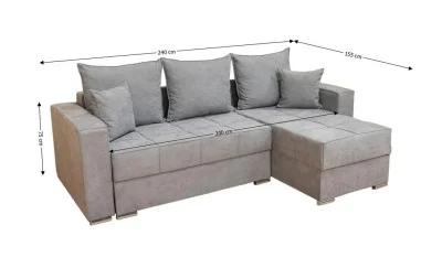 Colțar Extensibil Claudia XXS Bonell Gri - Lemon 12 Interschimbabil