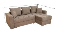 Colțar Extensibil Claudia XXS Memory Maro - Lemon 26 Interschimbabil 1