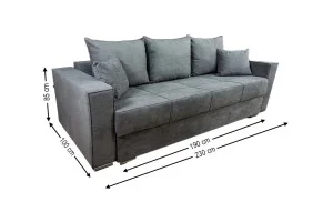 Canapea Extensibilă Claudia Bonell Mini, Gri