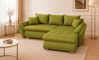 Colțar Extensibil Confort cu Spumă HR, Verde Olive
