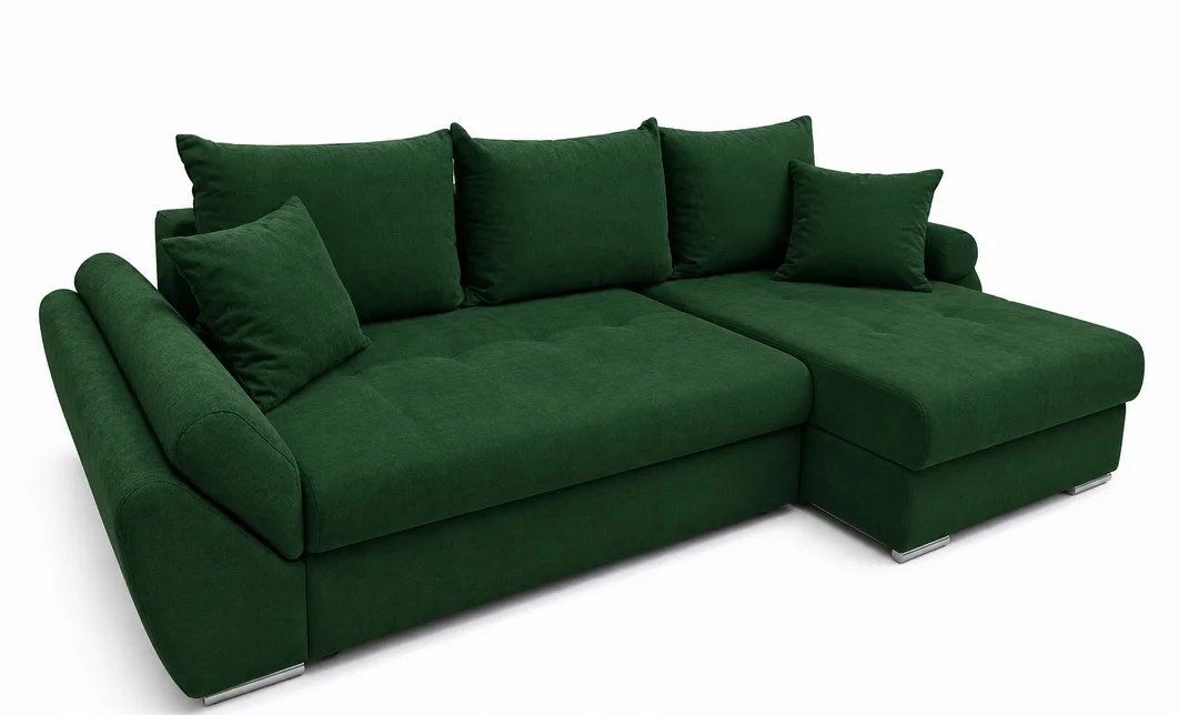 Colțar Extensibil Confort cu Spumă HR, Verde Smarald 5