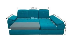 Colțar Extensibil Denver 2 Turcoaz - Vega 25 Dreapta Colțar Extensibil Denver 2 Turcoaz - Vega 25 Dreapta