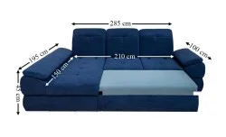 Colțar Extensibil Denver 2 Albastru Închis - Vega 39 Stânga Colțar Extensibil Denver 2 Albastru Închis - Vega 39 Stânga