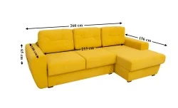 Colțar Extensibil Edison Galben - Vega 13 Dreapta