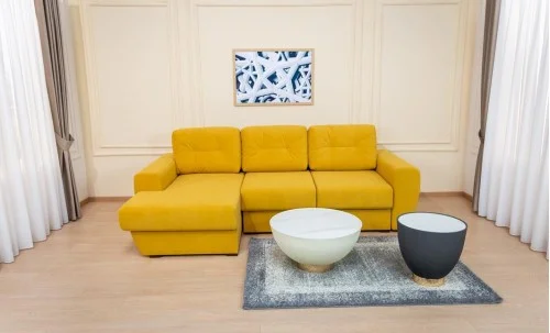 Colțar Extensibil Edison Galben - Vega 13 Stânga