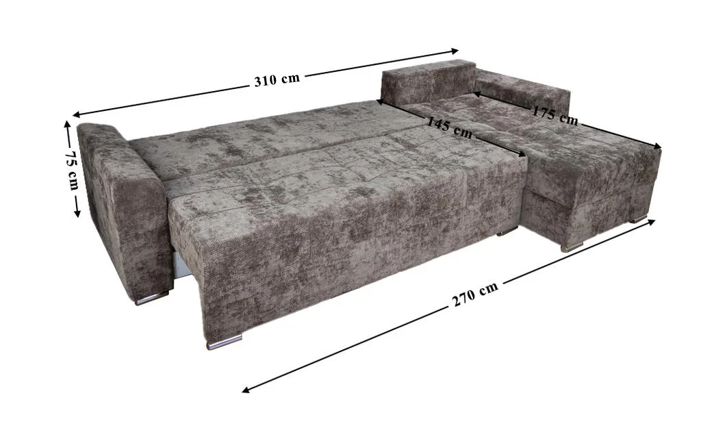 Colțar Extensibil Barcelona XXL Memory Maro - Kim 4 4