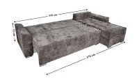 Colțar Extensibil Barcelona XXL Memory Maro - Kim 4 4