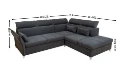 Colțar Extensibil Barry Gri Închis - Vega 34 Dreapta Colțar Extensibil Barry Gri Închis - Vega 34 Dreapta