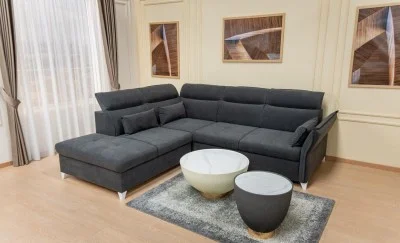 Colțar Extensibil Barry Gri Închis - Vega 34 Stânga