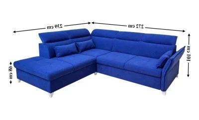 Colțar Extensibil Barry Albastru - Vega 38 Stânga
