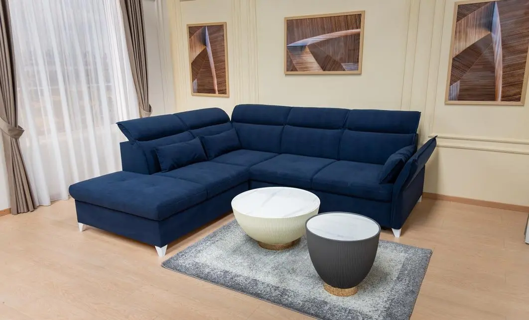 Colțar Extensibil Barry Albastru Închis - Vega 39 Stânga