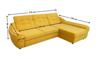 Colțar Extensibil Space Galben - Vega 13 Dreapta