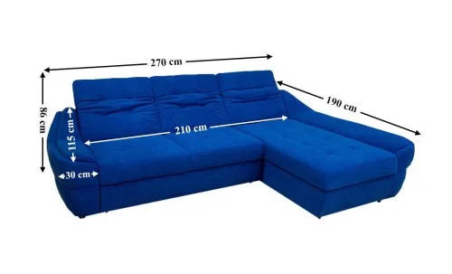 Colțar Extensibil Space Albastru - Vega 38 Dreapta