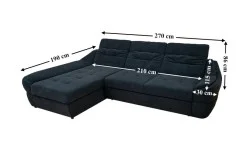 Colțar Extensibil Space Negru - Vega 70 Dreapta Colțar Extensibil Space Negru - Vega 70 Dreapta