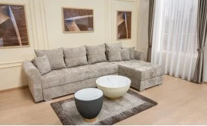 Colțar Extensibil Elsa XXL Memory Bej - Kim 3 Interschimbabil