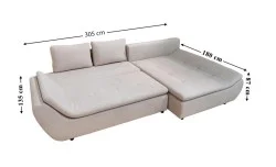 Colțar Extensibil Relax Bej deschis - Vega 03 Dreapta Colțar Extensibil Relax Bej deschis - Vega 03 Dreapta