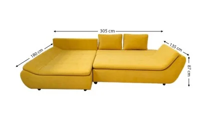 Colțar Extensibil Relax Galben - Vega 13 Stânga