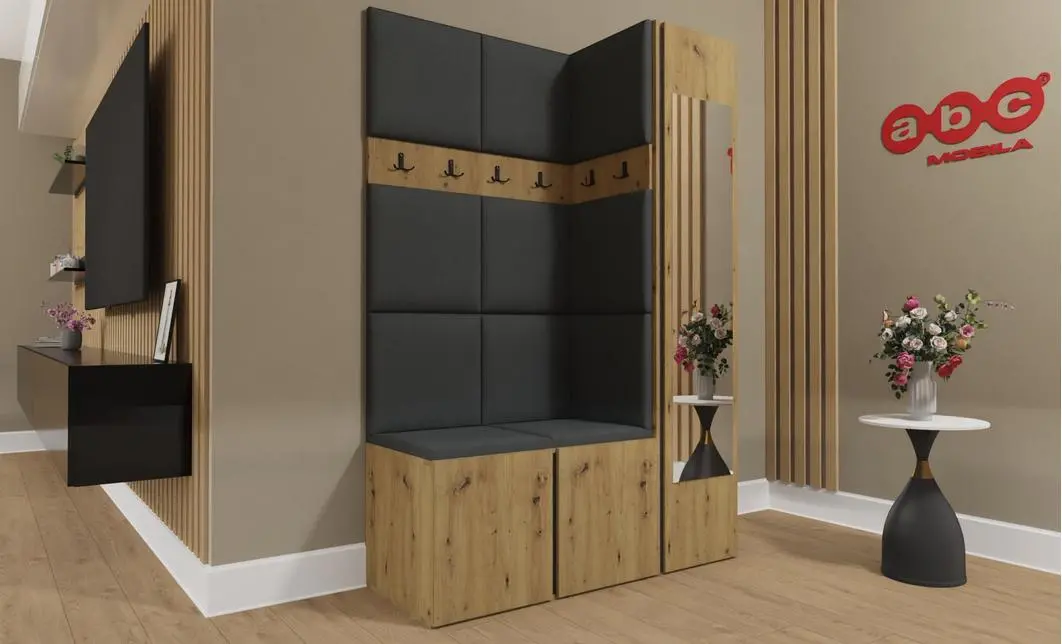 Cuier Hol Luca 5, Artisan/Negru - Manila 18