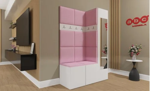 Cuier Hol Luca 5, Alb/Roz - Manila 09