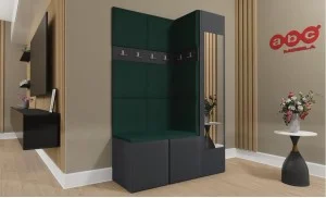 Cuier Hol Luca 5, Grafit/Verde - Manila 35