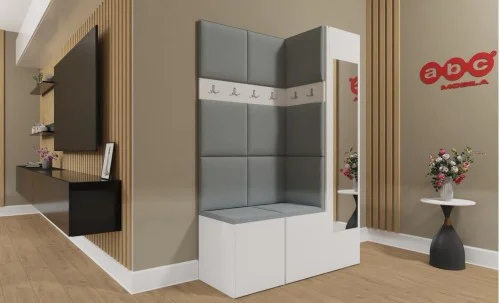 Cuier Hol Luca 5, Alb/Gri - Manila 16