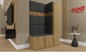 Cuier Hol Luca 6, Artisan/Negru - Manila 18