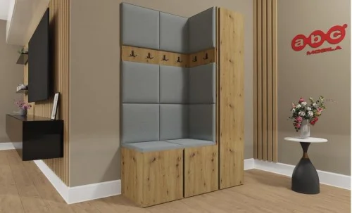 Cuier Hol Luca 6, Artisan/Gri - Manila 16