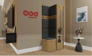 Cuier Hol Luca 7, Artisan/Negru - Manila 18