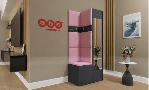 Cuier Hol Luca 7, Grafit/Roz - Manila 09