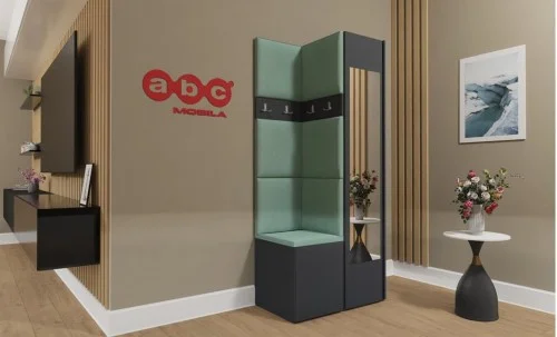 Cuier Hol Luca 7, Grafit/Verde menta - Manila 11