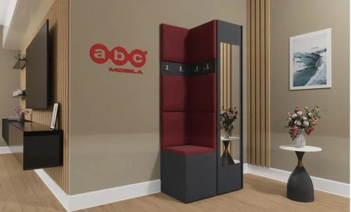 Cuier Hol Luca 7, Grafit/Rosu - Manila 23