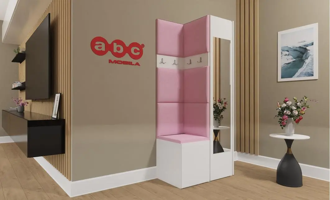 Cuier Hol Luca 7, Alb/Roz - Manila 09