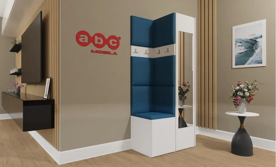 Cuier Hol Luca 7, Alb/Albastru - Manila 26