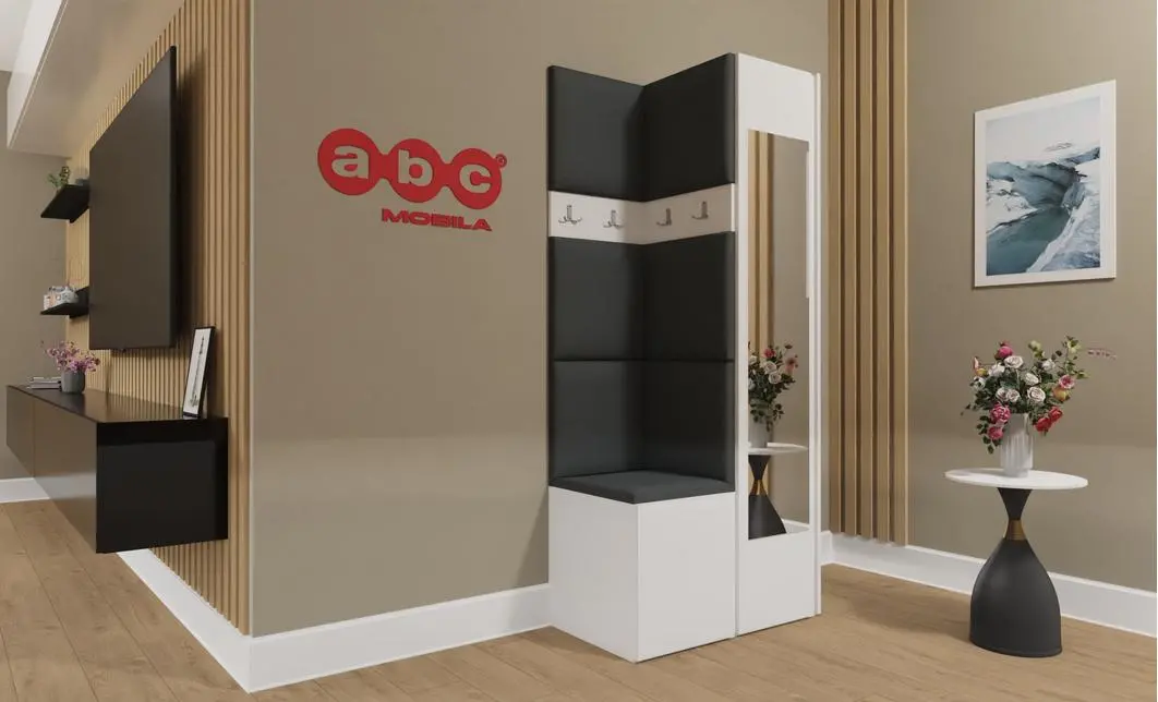 Cuier Hol Luca 7, Alb/Negru - Manila 18