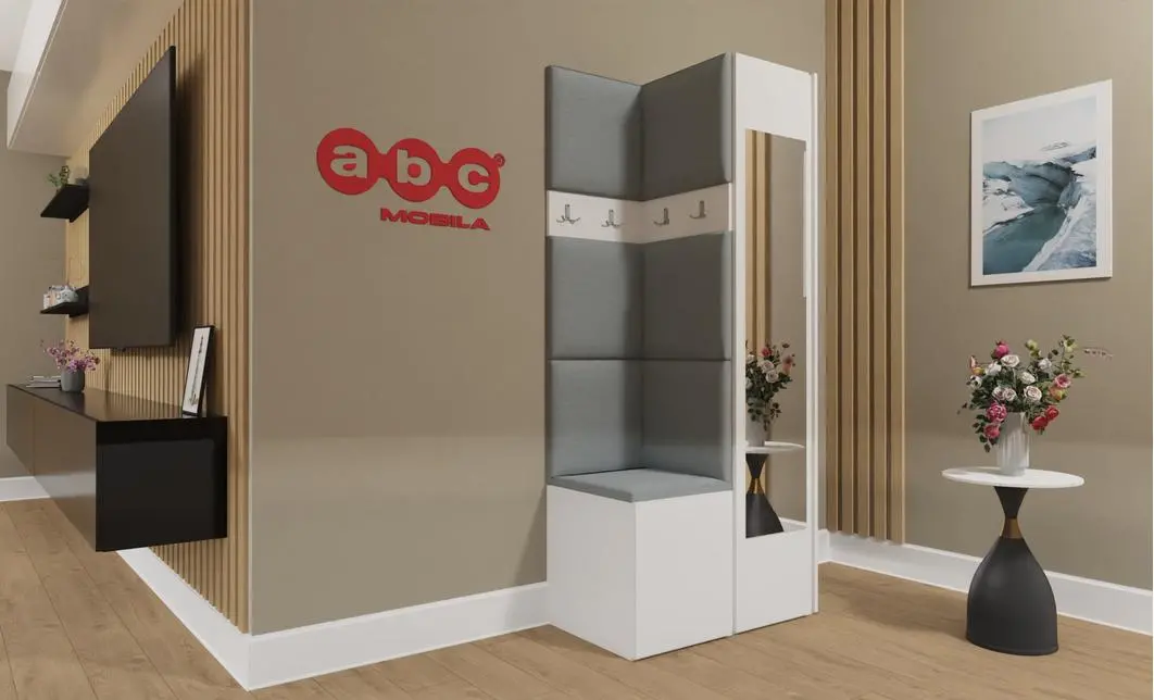 Cuier Hol Luca 7, Alb/Gri - Manila 16