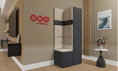 Cuier Hol Luca 8, Grafit/Crem - Manila 02