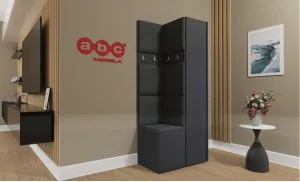 Cuier Hol Luca 8, Grafit/Negru - Manila 18