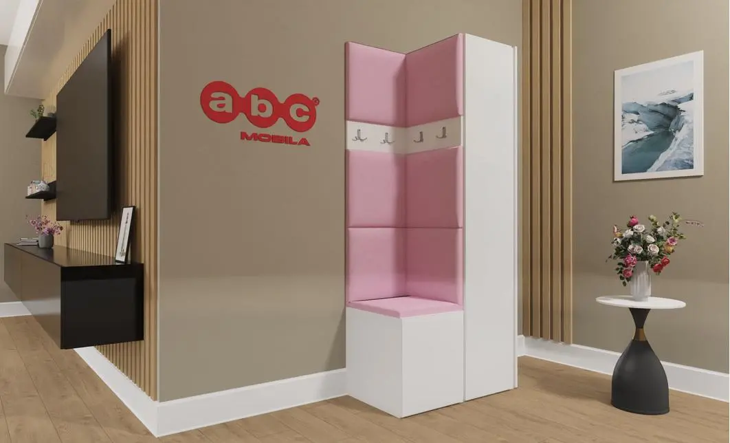 Cuier Hol Luca 8, Alb/Roz - Manila 09