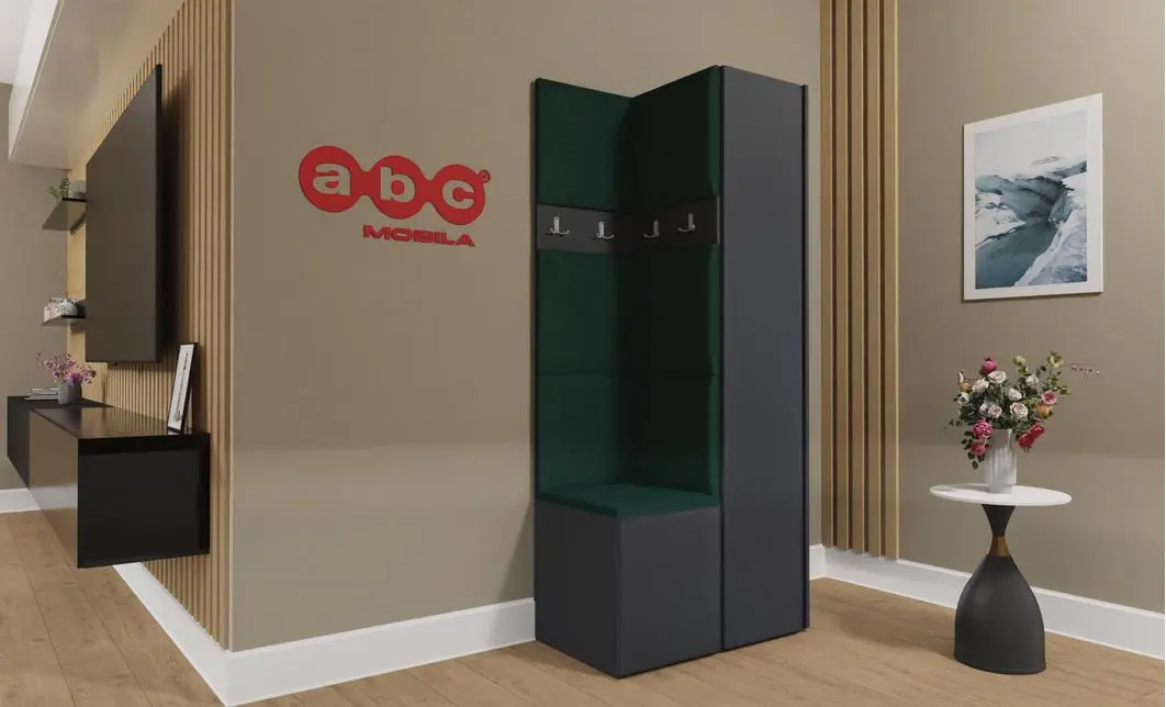 Cuier Hol Luca 8, Grafit/Verde - Manila 35