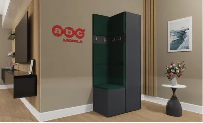 Cuier Hol Luca 8, Grafit/Verde - Manila 35