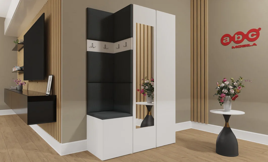 Cuier Hol Luca 3, Alb/Negru - Manila 18