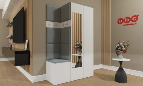 Cuier Hol Luca 3, Alb/Gri - Manila 16