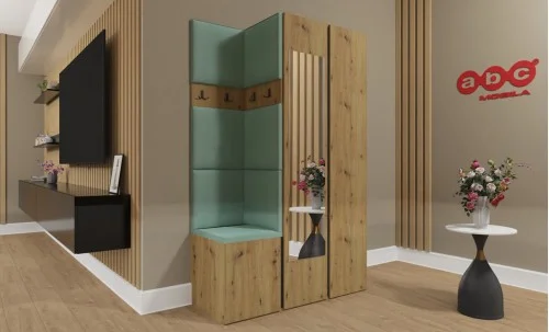 Cuier Hol Luca 3, Artisan/Verde menta - Manila 11