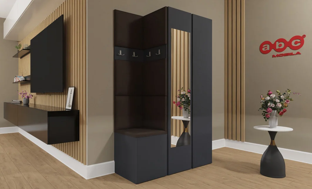 Cuier Hol Luca 3, Grafit/Maro - Manila 04