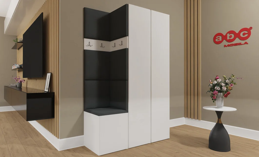 Cuier Hol Luca 4, Alb/Negru - Manila 18