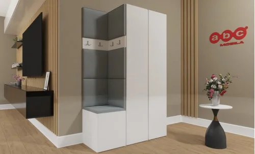 Cuier Hol Luca 4, Alb/Gri - Manila 16