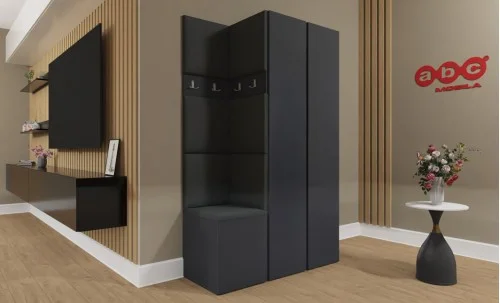 Cuier Hol Luca 4, Grafit/Negru - Manila 18