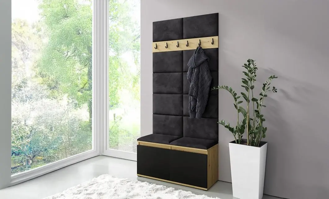 Cuier Hol Max 1, Artisan/Negru - Trinity 16